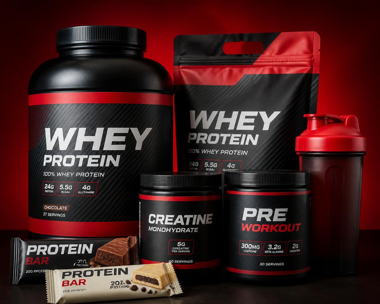 Whey protein, creatina, pré-treino e barras de proteína das melhores marcas